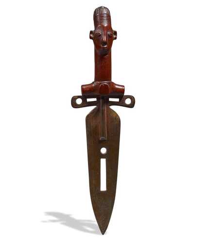 中国　青花　山水神獣文　馬頭琵琶　置物　M　R7978B 中国 青花 山水神獣文 馬頭琵琶 置物 M R7978B